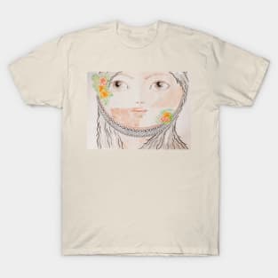 Mandala - Portrait Gentle Girl T-Shirt